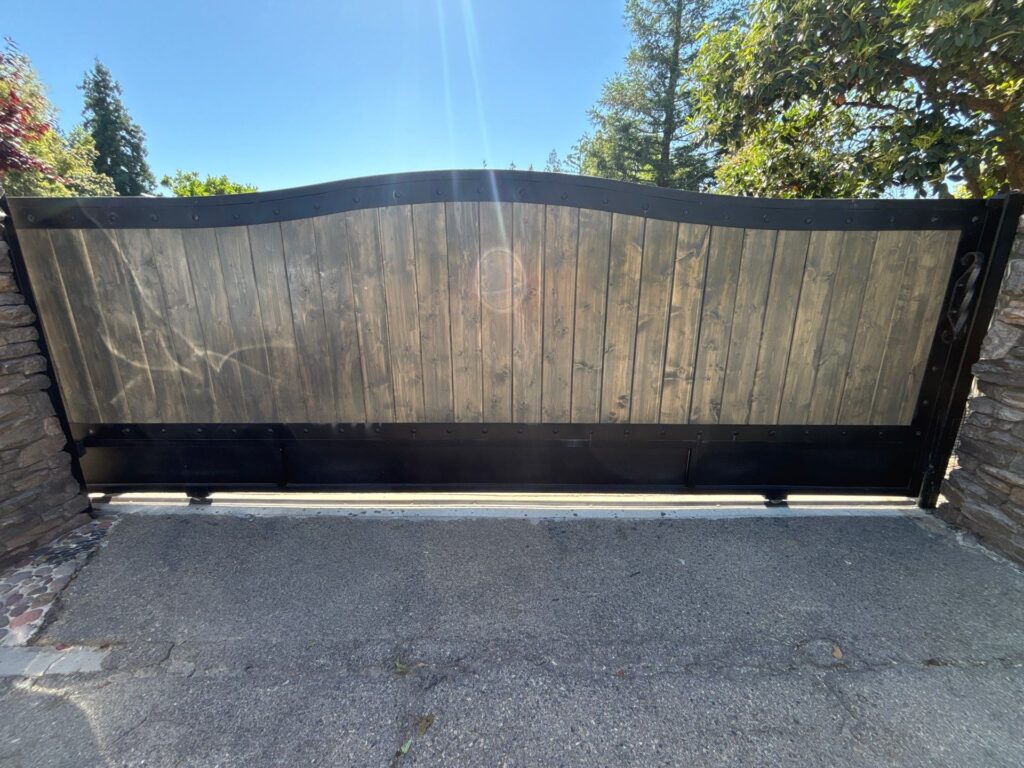 Iron Gate Slat Replacement in Fresno — gate staining